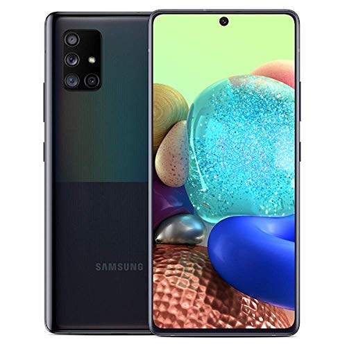 Samsung Galaxy A71 5G (128GB, 6GB) 6.7' AMOLED+, Snapdragon 765G, 4500mAh Battery, Global 5G Volte GSM AT&T Unlocked (T-Mobile, Metro, Straight Talk) A716U (Black) (Renewed)