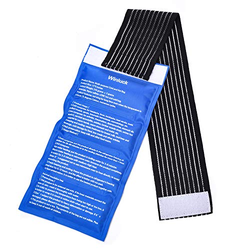 Gel Ice Packs for Injuries- Adjustable Wrap for Pain Relief Ice Pack+Heat Pack ， Non-Toxic Smooth Reusable, Support Rehabilitation, Flexible Therapy - Shoulder, Back, Knee, Neck, Ankle, Jaw & More,