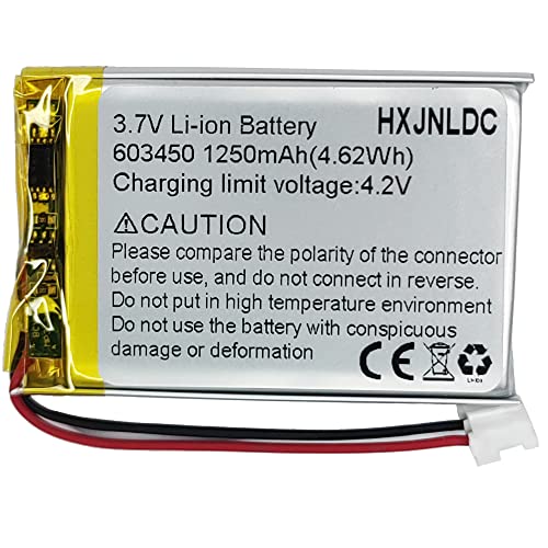 3.7v 1250mAh 603450 Replacement Battery for Sony PS4 Gold Wireless Stereo Headset，Compatible with PS3 Controller CECHZC2E CECHZC2J CECHZC2H CECHZC2A and CECHZC2U, Lip1349 LIP1472 LIP1859 Playstation 3