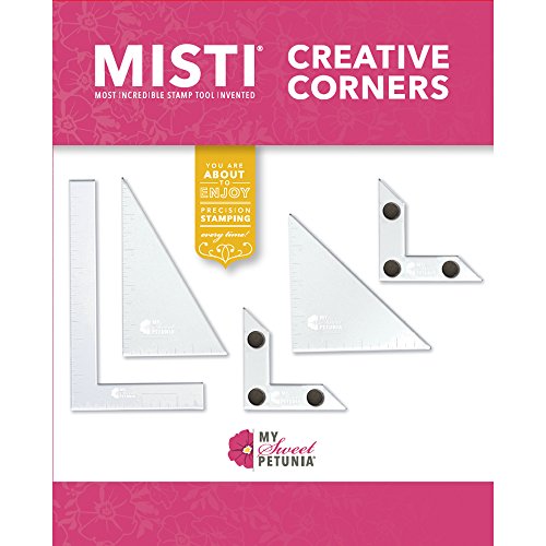 Creative Corners Positioning Pieces for Precision Stamping; 5-Piece Set Includes 2 L-Shaped Magnetic Pieces; from The Designers of The Misti Stamping Tools and The Cut-Align Rulers