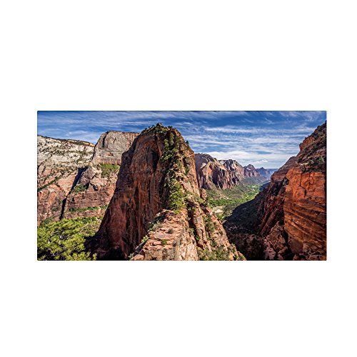 Angels Landing Artwork by Pierre Leclerc, 16 by 32-Inch Canvas Wall Art