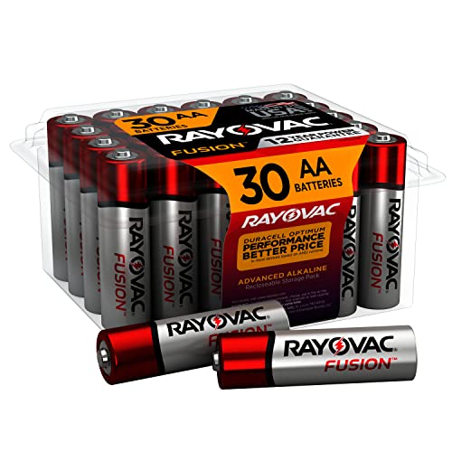 Rayovac Fusion AA Batteries, Premium Alkaline Double A Batteries (30 Battery Count)