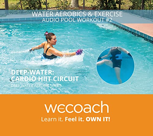 WECOACH Deep Water Cardio HIIT Circuit Audio - Core Strength Training Exercises- 50 Minutes Audio CD - Instructional Aquatic Aerobics Workout Media Guide #2