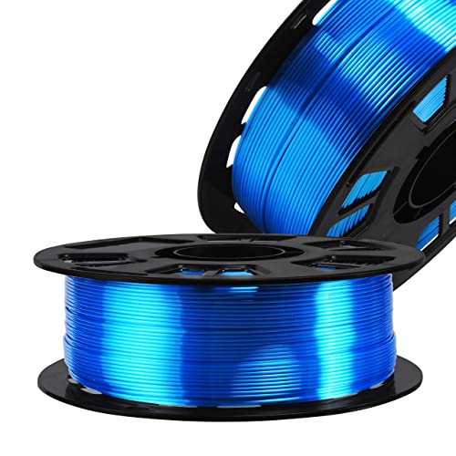 DO3D Silk Sapphire Blue PLA Satin Shiny 3D Printer Filament, 1.75mm Diameter 1kg/Spool 2.2lbs for FDM 3D Printers
