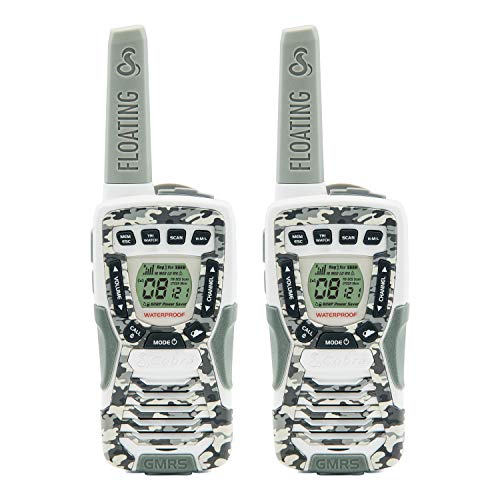 Cobra CXT1095FLTCW Walkie Talkies 37-Mile Two-Way Radios, Rechargeable (Camo White, Pair)