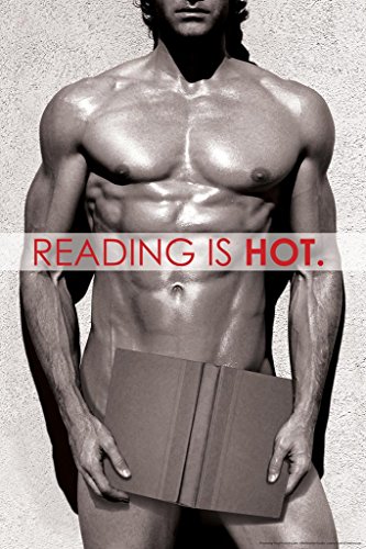 Reading Is Hot Naked Guy With Book Funny Cool Wall Art Print Poster 16x24