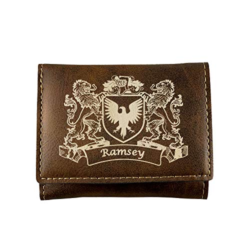Ramsey Irish Coat of Arms Rustic Leather Wallet