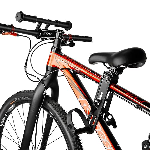 saurka Kid Bike Seat Front Mounted and Handlebar for Mountain Bike Parent-Child Cycling, Child Bicycle Seat&Child Handlebar Compatible with All Adult MTB Bike Cycling(Handlebar+Seat)