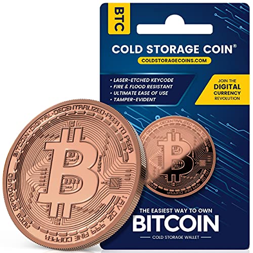 Bitcoin Cold Storage Wallet- crypto wallet- crypto cold wallet - Crypto Hardware Wallet for Securely Storing Offline-Un-hackable and Fire-Resistant Storage Device- 1 Ounce 999 Pure Copper Bitcoin Coin