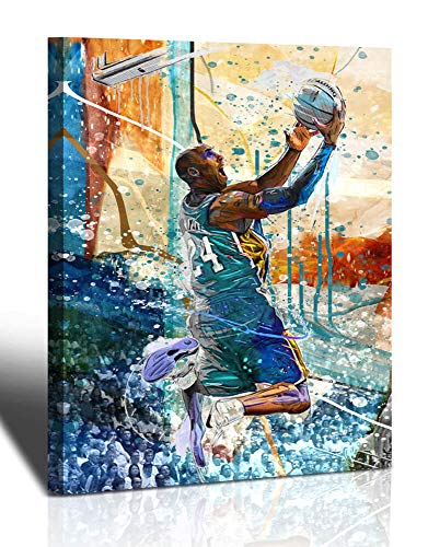 Kobe Bryant Basketball Player Canvas Wall Art Painting Sports Posters Artwork Home Decor for Basketball Fan Memorabilia Gifts Living Room Bedroom Boy Girl Gifts Decoration Wall Art