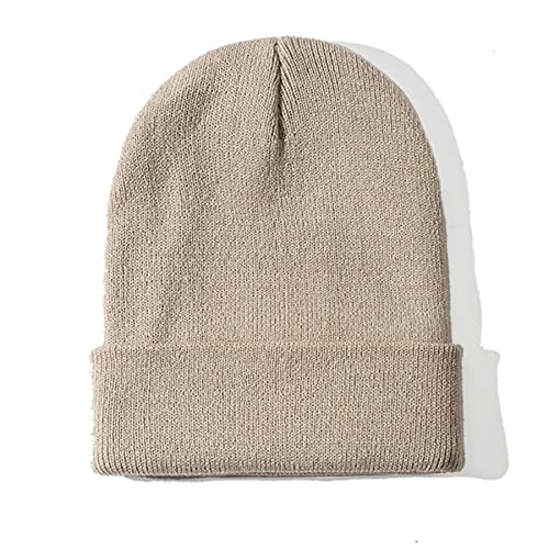 NPJY Unisex Beanie for Men and Women Knit Hat Winter beanies DarkBeige