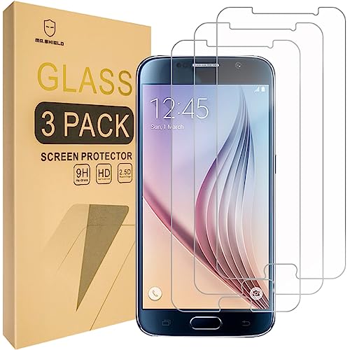 Mr.Shield [3-Pack] Screen Protector For Samsung Galaxy S6 [Tempered Glass] [Japan Glass with 9H Hardness] with Lifetime Replacement