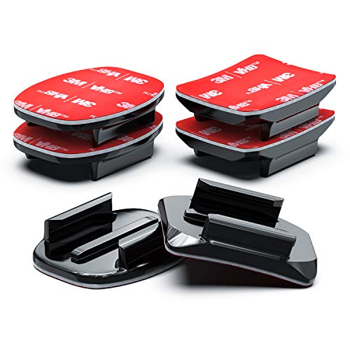 Sametop Helmet Adhesive Sticky Mounts Curved Attachment Flat 3M Mount Compatible with GoPro Hero 12 11 10 Max 9 8 7 6 5 4 Session DJI Osmo Action Cameras (6 Packs)