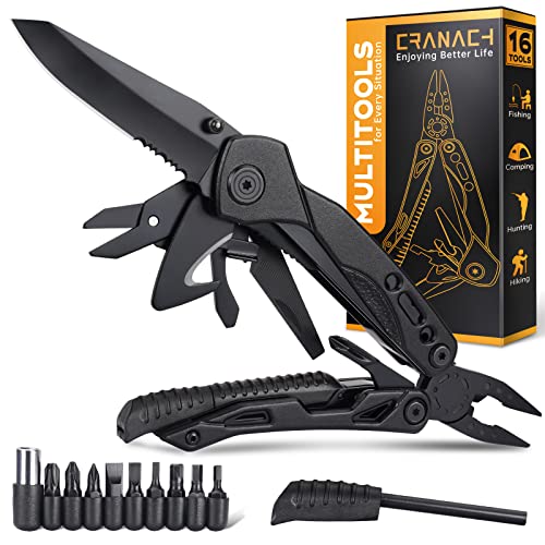 Christmas Stocking Stuffers for Men Dad Adults Gifts 16 In 1 Pocket Multitool Knife Plier Camping Accessories Multi Tool Gadgets Birthday Him Boyfriend Husband Women Who Have Everthing Wants Nothing