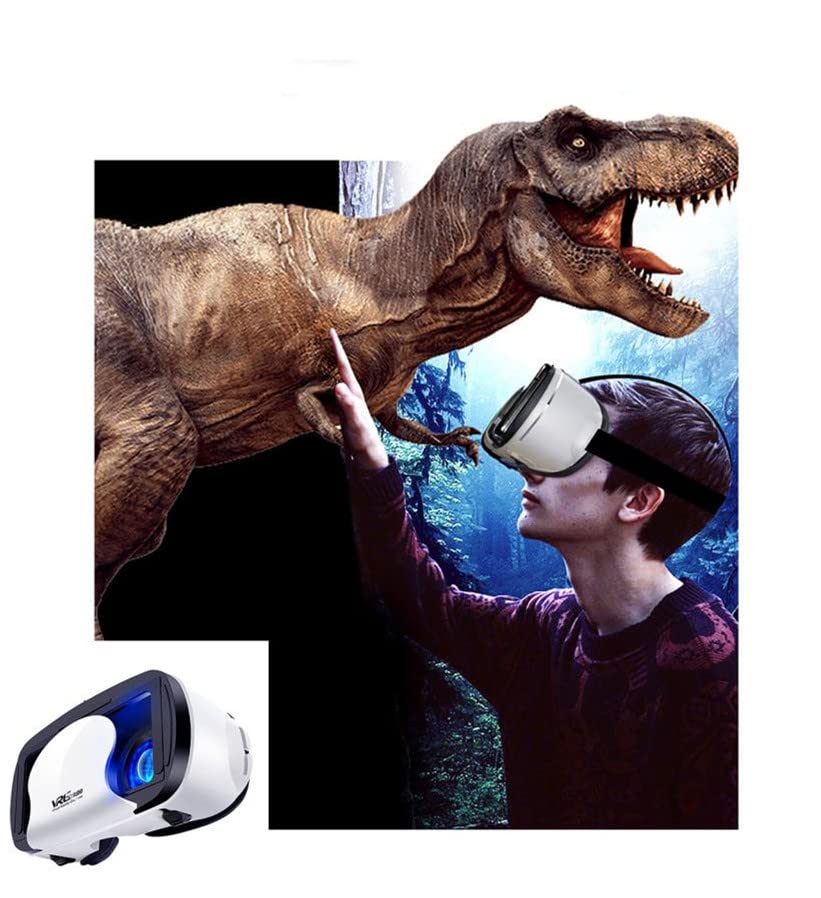 VR Glasses - 3D Cinema Glasses - Audio-Visual Integrated 3D Cinema - Blue Light Eye Protection - Multiple & Newly Upgraded 3D Technology - Suitable for 5-7 Inch Mobile Phone/2143