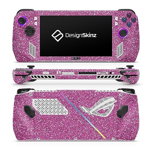 DesignSkinz - Compatible with Asus Rog Ally - PC Skin Decal Protective Scratch Resistant Vinyl Wrap Gaming Cover - Sparkling Pink Ultra Metallic Glitter