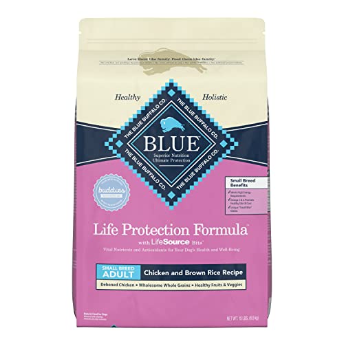 Blue Buffalo Small Breed Dog Food, Life Protection Formula, Natural Chicken & Brown Rice Flavor, Adult Dry Dog Food, 15 lb Bag