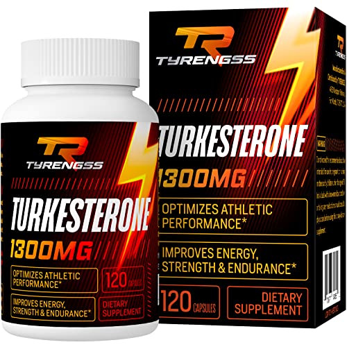 Turkesterone Supplement 1300mg Ultra High Strength (Ajuga Turkestanica Extract Std. to 20% Turkesterone), for Athletic Performance & Muscle Mass,120 Capsules