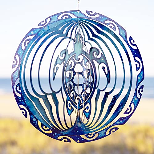 VP Home Tribal Turtle Kinetic Wind Spinners for Yard and Garden Wind Spinner Outdoor Metal Large Hanging Turtle Decor 3D Garden Art Wind Sculpture Spinners Kinetic Art Lawn Ornaments,12' x 15'