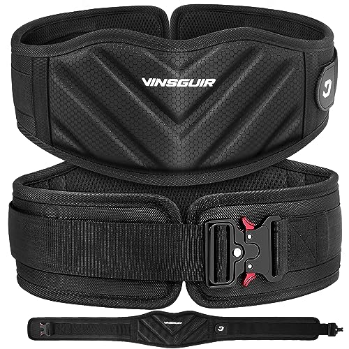 Weight Lifting Belt for Men and Women, Vinsguir Quick Locking Weight Belt 6 Inch Gym Belt for Squats, Deadlift, Cross Training, Powerlifting (M (34-37 inches))