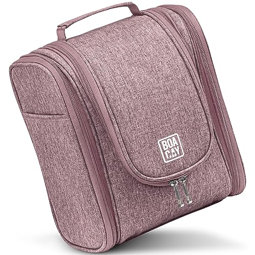 BOACAY Hanging Travel Toiletry Bag for Women and Men, Makeup Bag, Bathroom & Shower Organizer Kit for Accessories, Cosmetics, Travel Essentials