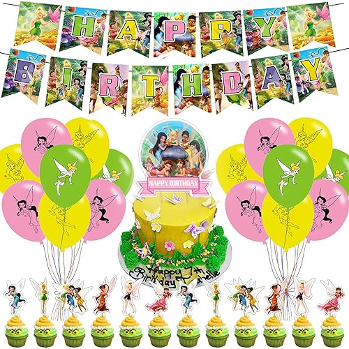 Tinkerbell Party Decoration, Tinker Bell Theme Birthday Party Suppliers ,Fairy Theme Birthday Party Decoration Suppliers for Girls