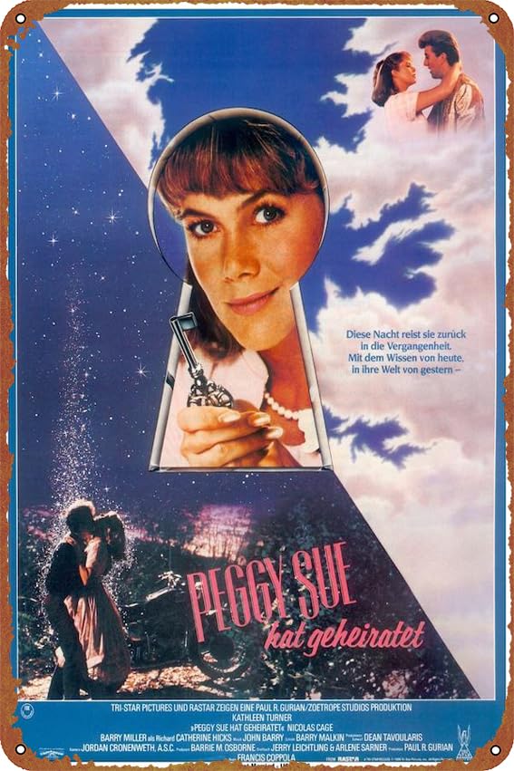 Peggy Sue Got Married Movie Poster Vintage Look Tin Metal Sign Wall Decoration 8x12 Inches
