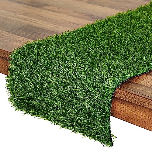 Juvale Artificial Grass Table Runner 14x48 Inch, Green Tabletop Decor for Wedding, Birthday Party, Banquet, Baby Shower