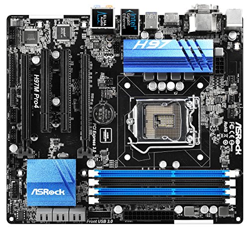 ASRock Micro ATX DDR3 1333 LGA 1150 Motherboards H97M PRO4