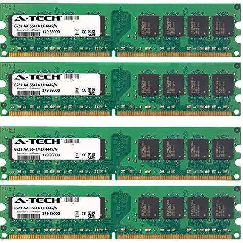 A-Tech 4GB KIT (4 x 1GB) For HP-Compaq HP Pavilion Desktop A6685es A6690d A6695it A6696it A6700f A6700y A6700z A6702f A6703w A6704f A6708f A6708uk A6712cn. DIMM DDR2 NON-ECC PC2-6400 800MHz RAM Memory