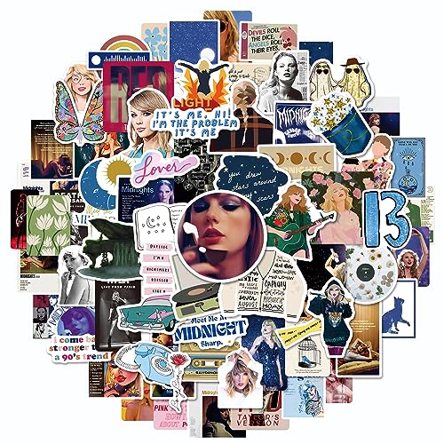 JSYAVG 100pcs Swift Ablum Stickers for Adult, Taylor Singer Albums Stickers, Waterproof Vinyl Sticker for Water Bottles, Laptops,Music Fans,Party Favors Party Decorations Supplies Girls Teens Gifts