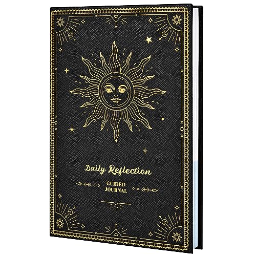 Daily Reflection Guided Journal - Guided Journal a Day, Daily Journal for More Happiness, Mindfulness, Productivity & Reflection, Daily Reflection Guided Journal for Women & Men, 13' ×21', Hardcover Undated Daily Journal with Quotes - The Sun