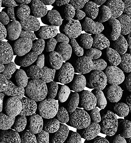 Premium Pebbles Lava Rock. 1 to 2 inch - 20 lbs. Tumbled Black/Gray Natural Lava Pebbles. for Outdoor Gas Fire Pits and for Decorative Landscaping Applications
