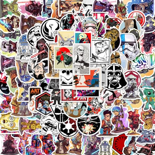 Star War Stickers 100pcs, Repeating Waterproof Video Game Theme Stickers for Kids Adults, Vinyl Laptop Stickers for Skateboard, Water Bottles, Cars, Bumper, Scrapbook