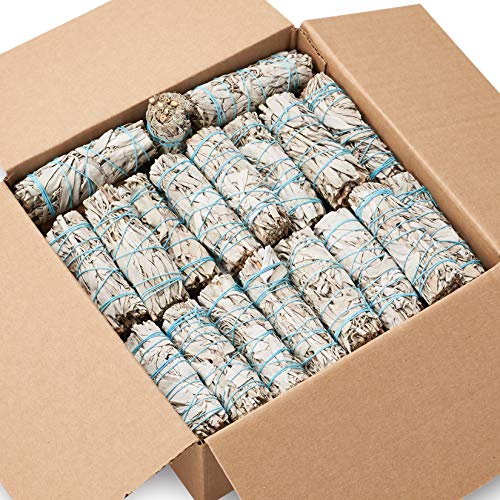 JL Local 50 Wholesale White Sage Smudge Sticks 4' for Cleansing, Purifying & Smudging
