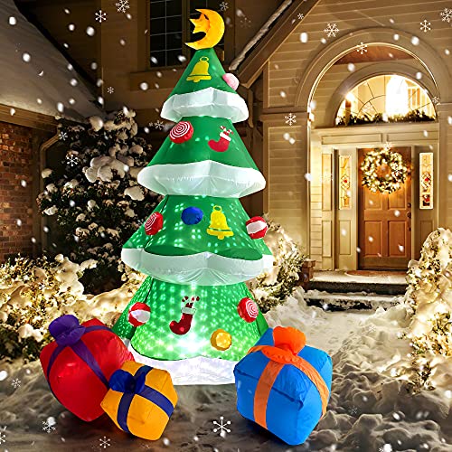 COOLWUFAN 7.5 FT Christmas Inflatables Outdoor Decorations, Christmas Blow Up Yard Decorations Inflatable Christmas Tree with LED Lights Inflatable Christmas Decorations Outdoor Holiday Decorations
