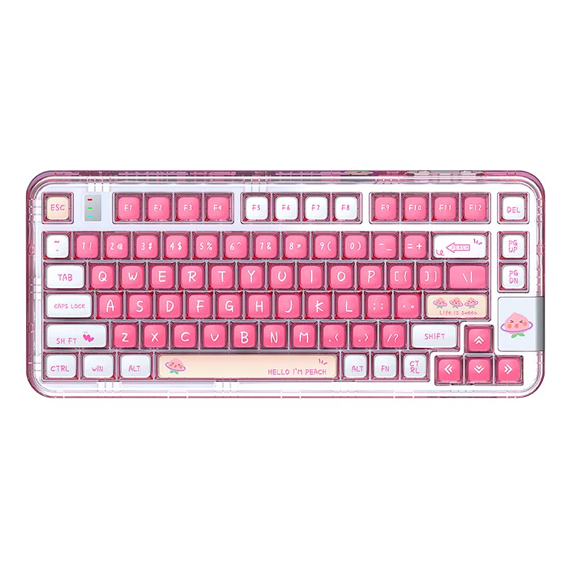 EPOMAKER CK75 75% Transparent Gasket Hot Swap Bluetooth/2.4Ghz Wireless/Type-C Wired Gaming Keyboard with South-Facing RGB, KSA Profile PBT Keycaps, Compatible with Win/Mac/Android…