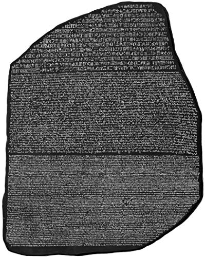 NileCart Egyptian Rosetta Stone Highly Detailed Scaled Replica 12 in. Wall Plaque. Made in Egypt