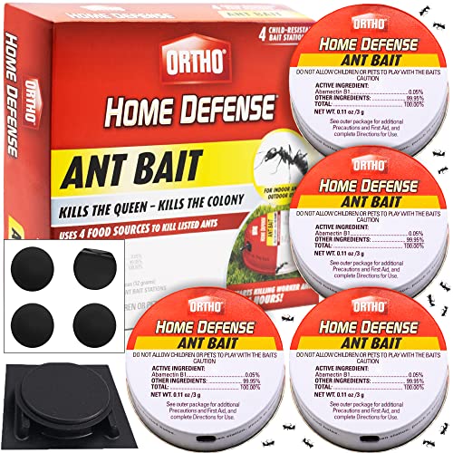 ORTHO Ant Traps Indoor Home Defense 4+1pk- Metallic& Adhesive Pet Friendly Ant Killer Indoor & Ant Killer Outdoor - Ant Trap&Ant Bait Traps Indoor Ant Killer - Ant Traps Outdoor,Ant Bait Outdoor