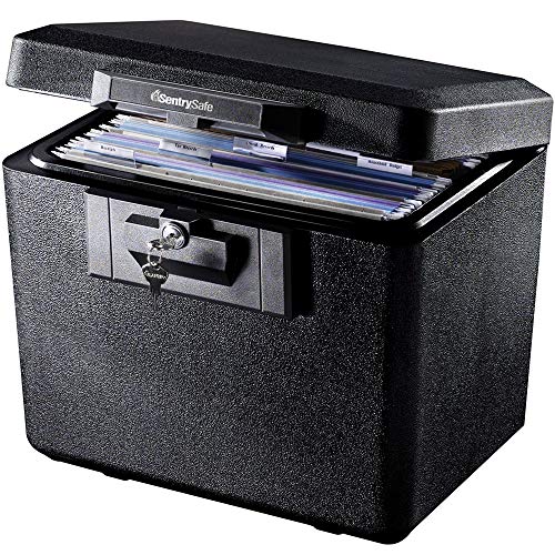 SentrySafe Fireproof Safe Box with Key Lock, Safe for Files and Documents, 0.61 Cubic Feet, 13.6 x 15.3 x 12.1 inches, 1170