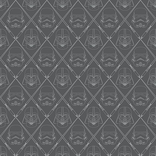 RoomMates RMK11063WP Star Wars Dark Side Peel and Stick Wallpaper Black 20.5' x 16.5 feet