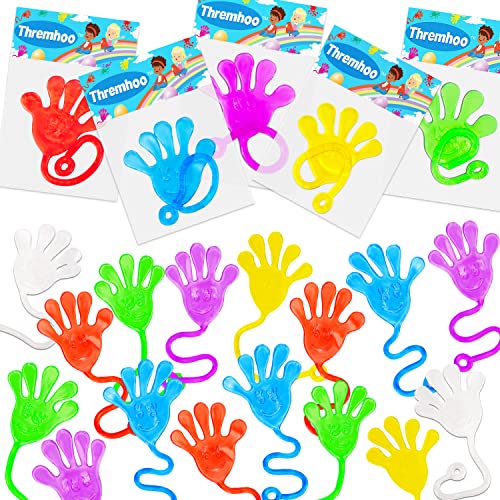 40 Pcs Sticky Hands for Kids Goodie Bag Stuffer Stretchy Treasure Box Toy Classroom Prize Student Mini Toys Bulk Pinata Fillers Gift Bag Slap Hand Pinata Stuffer Stocking Party Favor Supplies Boy Girl