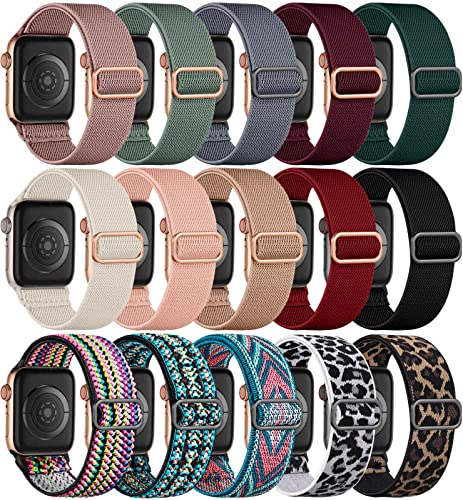 GEAK Compatible with Apple Watch Bands 40mm for Women, Stretchy Strap for Apple Watch Band 38mm 41mm iWatch Bands Ultra 49mm Series 9 8 7 6 5 4 3 2 SE