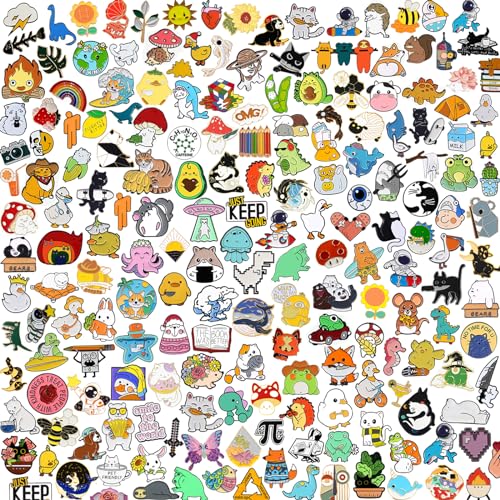 50-Pack Mixed Enamel Brooch Bulk Set,Lapel Badges, Cartoon Plant Enamel Pin Sets, Funny Button Pins Jewelry for Backpack Cloths Hats Jacket Decoration (50 PCS)