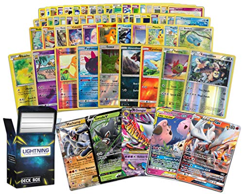 Lightning Card Collection's Ultra Rare Bundle- 50 Cards That inculdes a foilCard, Rare Card, and a Random Legendary Ultra-Rare Card and a Deck Box