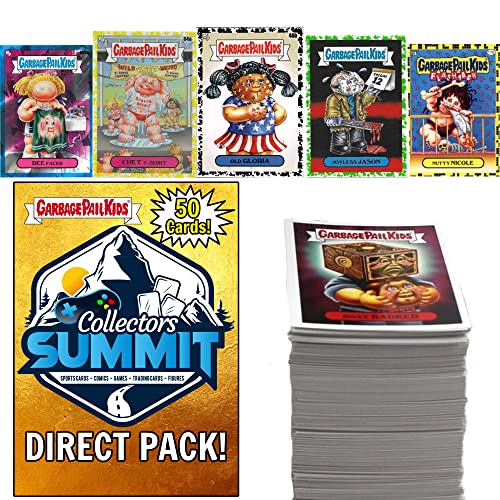 COLLECTORS SUMMIT Garbage Pail Kids Booster Pack - Lot of 50 Cards - Guaranteed 5 Parallel Cards - Possible Vintage Cards