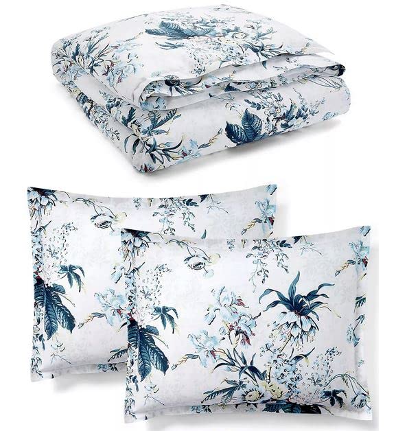 Lauren Ralph Lauren Eden Botanical Teal Blue Floral King 3 pc Comforter Set Shams