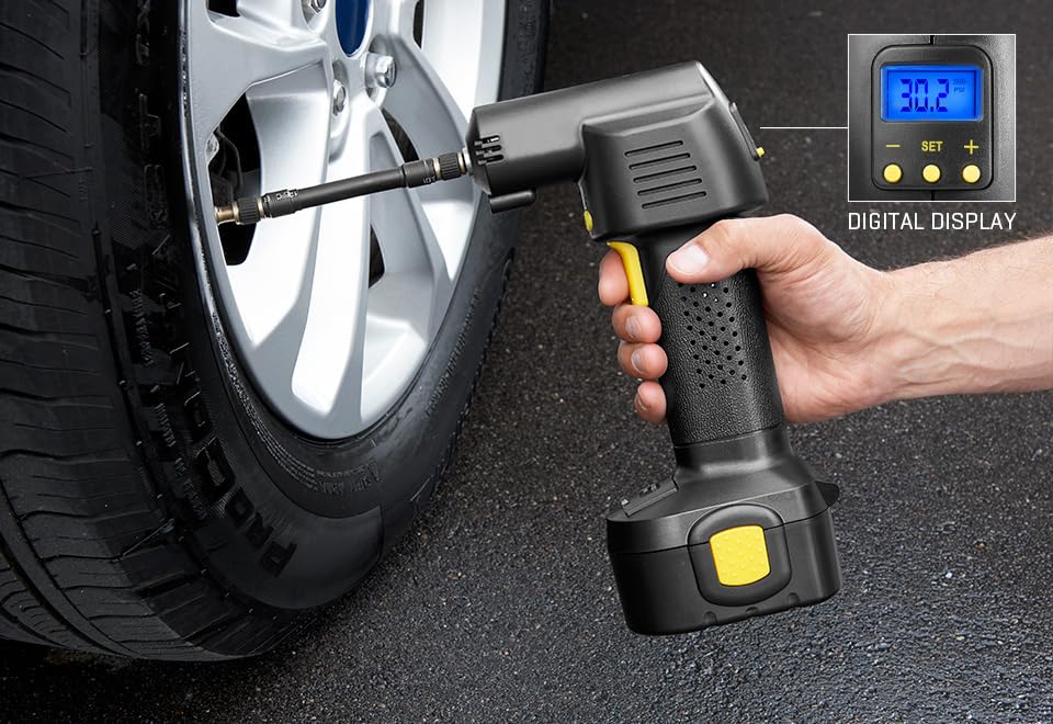 Sharper Image Cordless Auto Stop Tire Inflator by Sharper Image