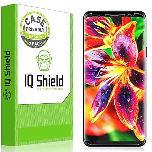 IQShield Screen Protector Compatible with Galaxy S9 Plus (2-Pack)(Updated Design Version 1.5) Anti-Bubble Clear TPU Film