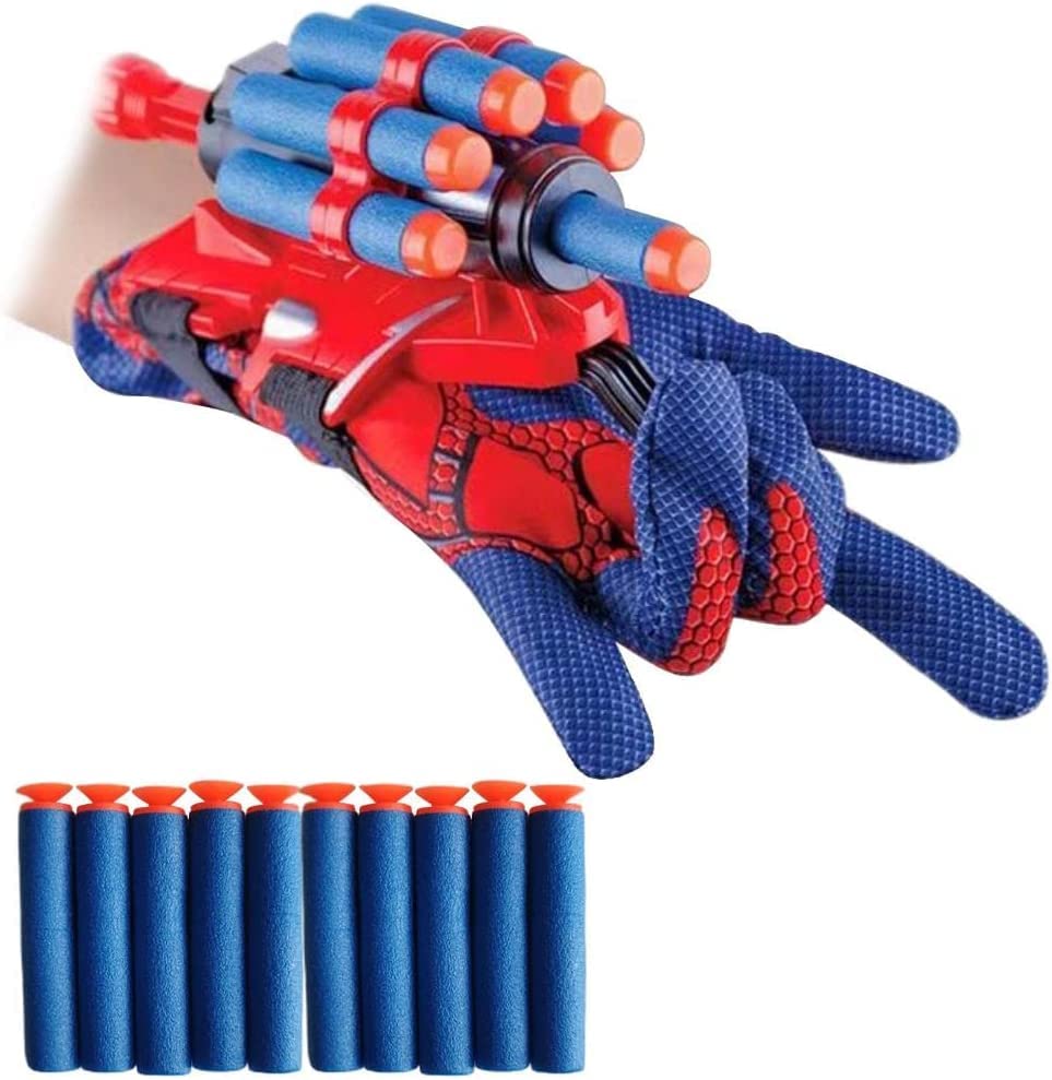 Spider Gloves Man Web Shooter Toy, Spider Kids Plastic Cosplay Launcher Glove Hero Movie Launcher with Wrist Toy Set Funny Decorate Children Educational Toys Wrist Launcher